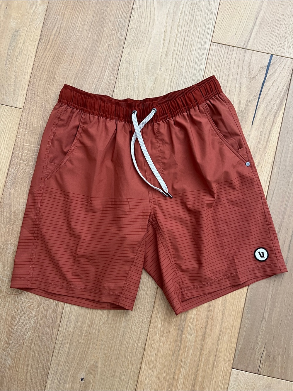 Vuori Rust Red Men’s Athletic shorts with Drawstring